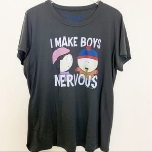 Torrid, I Make Boys Nervous Tee, Size 3X Brown